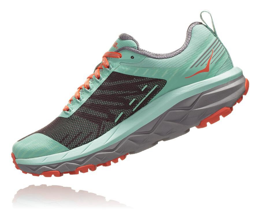 Hoka One One Womens Trail Shoes - Challenger ATR 5 - Green/Black - AZMR87514